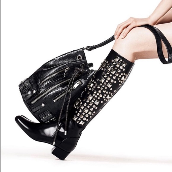 Yves Saint Laurent x Hedi Slimane Fall 2014 “Ketta Studded Babies” Boots EU 36 - Picture 1 of 14